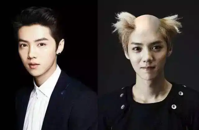 没了头发,鹿晗也得跪