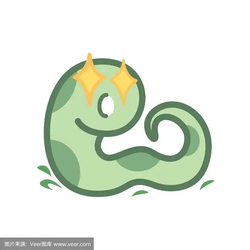 美丽的蛇卡通人物可爱,剪辑艺术蛇的蓝色可爱和有趣,剪纸蛇吉祥物卡通