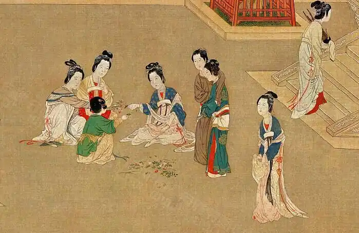 仇英《汉宫春晓图》局部