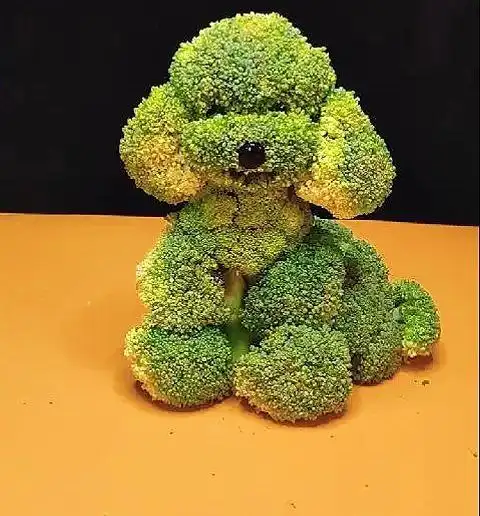 分享一组蔬菜雕刻小的动物可爱