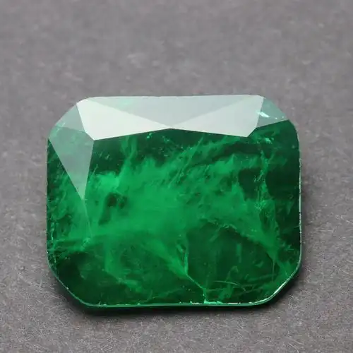 长方倒角合成彩宝裸石 绿色仿天然宝石 水晶玻璃拼接彩宝 锆石批