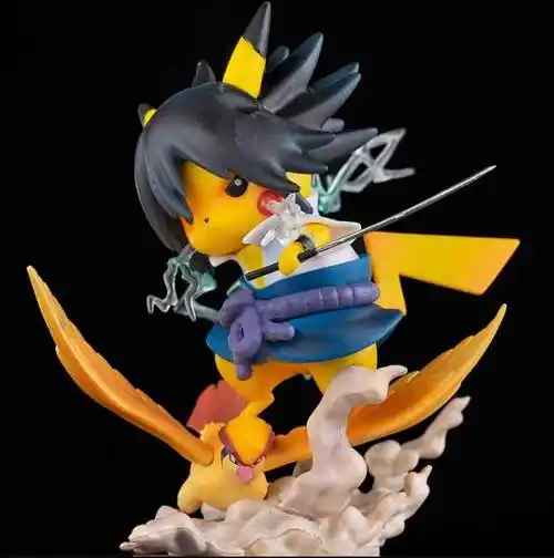 忍者佐助宇智波鼬春野樱小樱吉利蛋手办q版摆件 皮卡丘cos佐助【图片