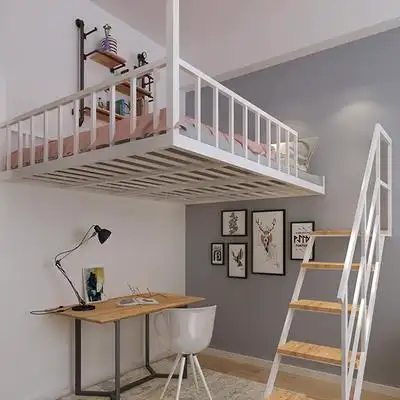 阁楼北欧定制吊床户型空中悬挂式高架铁艺