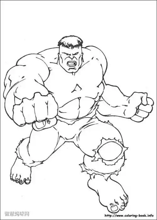 简笔画作品完成图绿巨人(hulk)是美国漫威漫画旗下超级英雄,初次登场