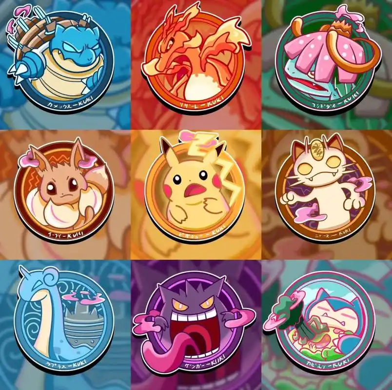 kuki插画—宝可梦头像(14) 来一组极巨化!