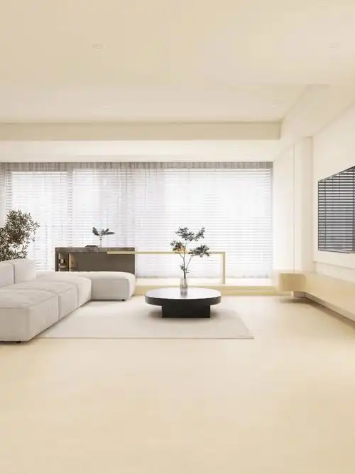 温柔的漩涡侘寂奶油风装修极简客厅78