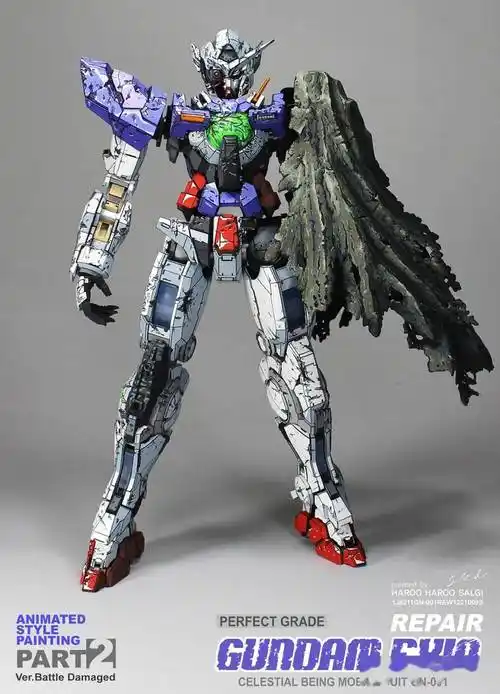 二次元战损,pg能天使修复型,披风到位!