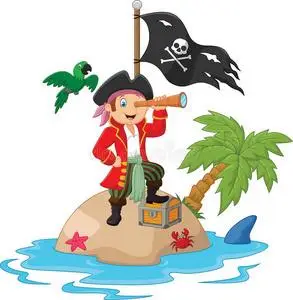 漫画卡通海盗船长图片