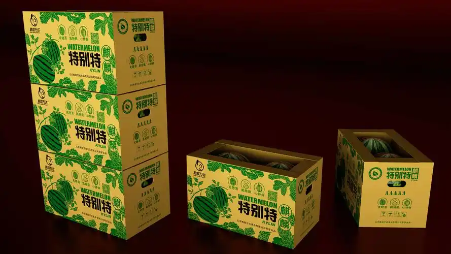 给印厂设计的一批西瓜纸箱包装模版