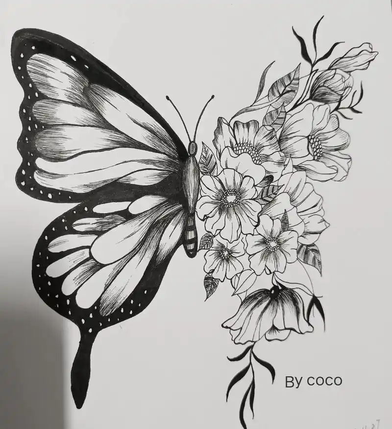 黑白插画系列 尊滴喜欢画画,可接单 #手绘插画 #黑白手绘  - 抖音