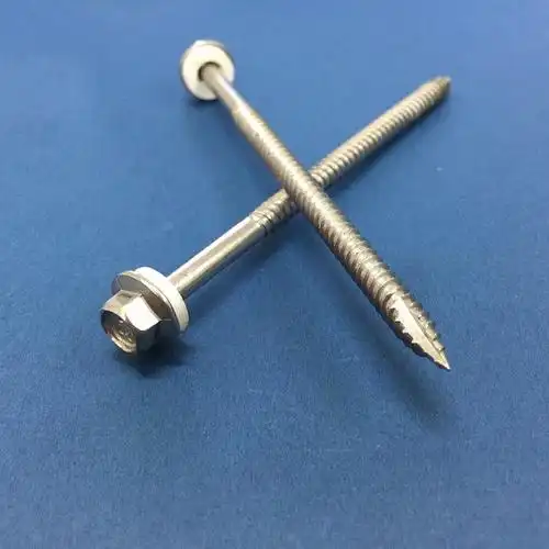 六角华司头尖尾螺丝12#4"