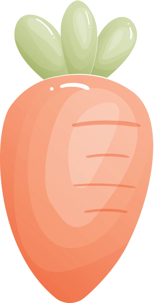 胡萝卜蔬菜手绘插画卡通