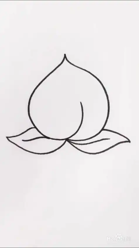 水果桃子卡通简笔画