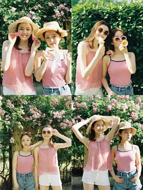 夏日来临俏皮闺蜜拍照姿势get起来吧