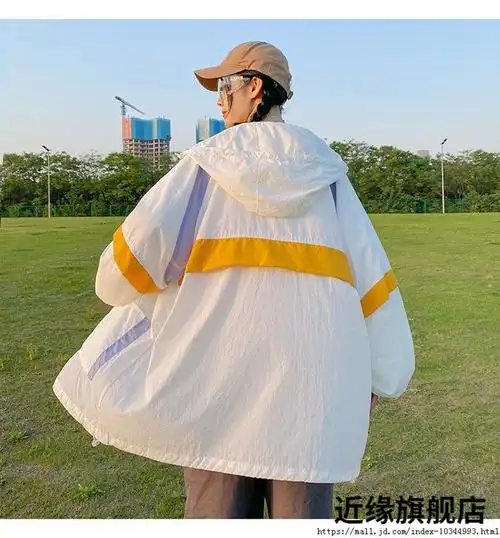 夏天外套男生夏季男士夹克款港风时尚带帽子青少年高中大学生遮阳皮肤