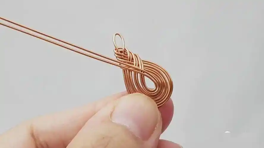 铜编饰品教程 | 琵琶结耳环与吊坠_铜线