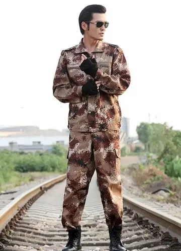 迷彩服套装 户外拓展耐磨透气作训服 特种兵训练服学生军训服批发
