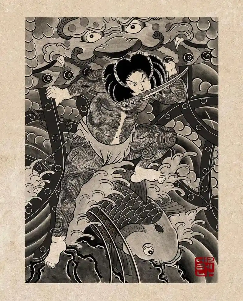 小眼睛的张顺-.-#老传统纹身 #纹身手稿 #tattoo  - 抖音