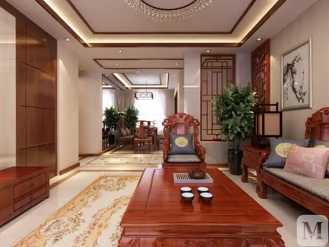 中国传统的室内设计融合了庄重与优雅双重气质,中式风格以宫廷建筑为