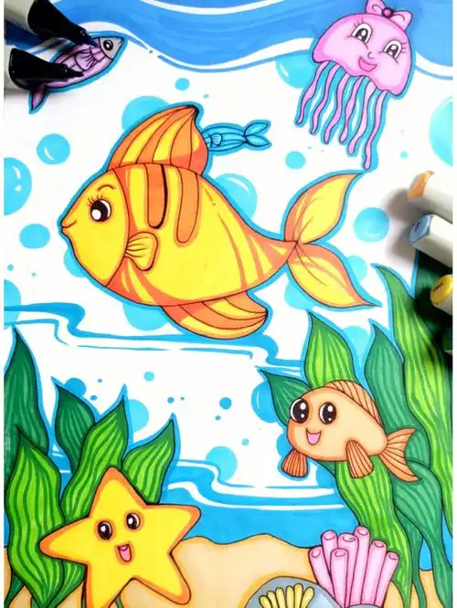 创意儿童画——海底世界🐠🐟🐙