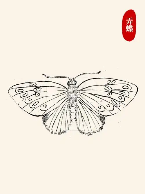 国画入门|03蝴蝶白描/线描合集97超全6015