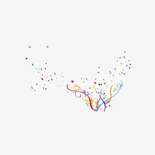 彩色丝带背景【高清png素材】-90设计