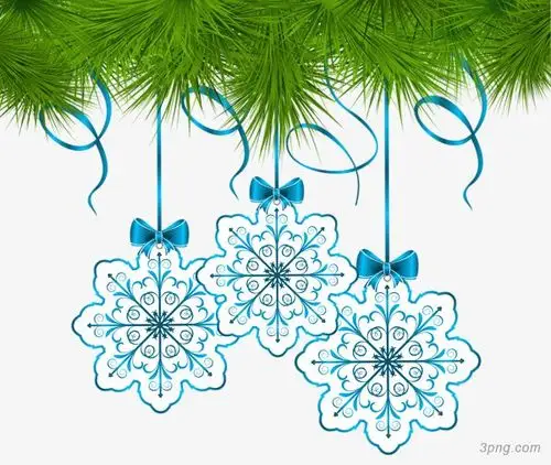 雪花吊饰png素材透明免抠图片动植人物