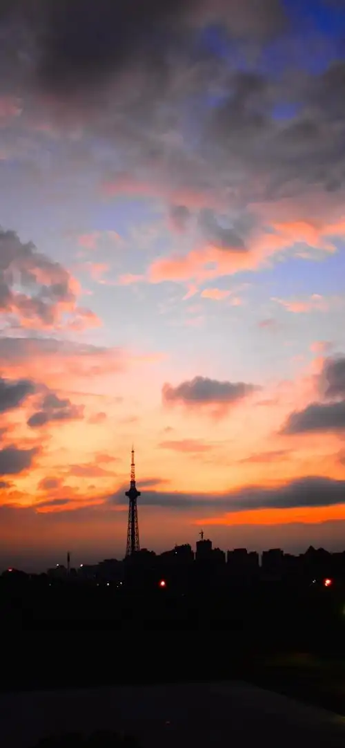 唯美落日风景图片手机壁纸