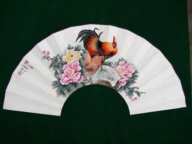十二生肖扇面工笔画