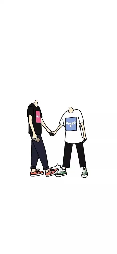 可爱壁纸情侣闺蜜抠图素材