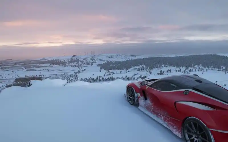 地平线4雪山上的绝美景色