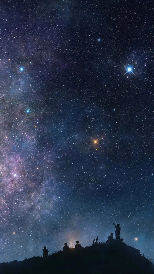 绝美星空摄影h5背景