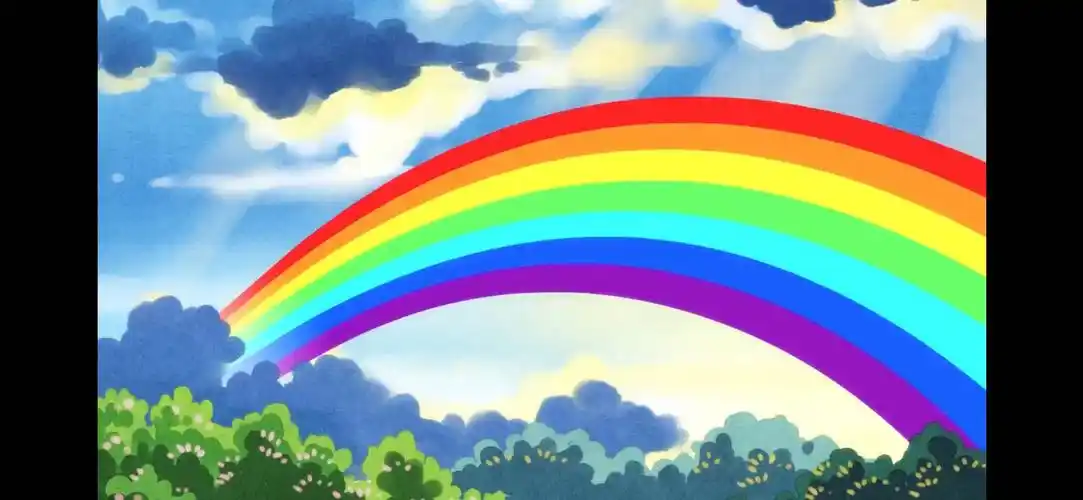 彩虹有七种颜色,分别是红,橙,黄,绿,青,蓝,紫.