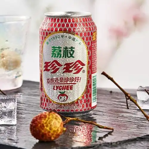 珍珍 荔枝味 碳酸饮料 330ml*24听 80,90后童年的味道