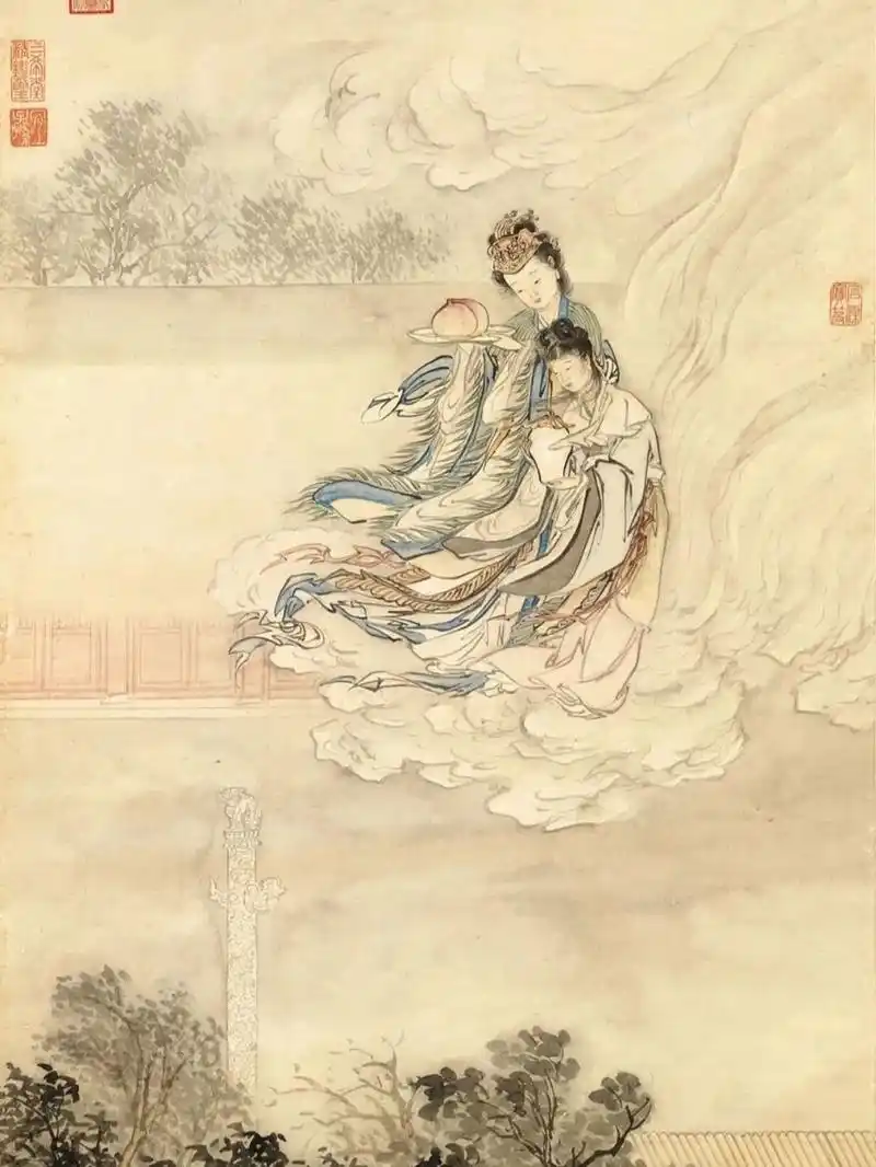 国画 | 八月初八西王母娘娘蟠桃会 群仙会祝 95 图二,明·仇英