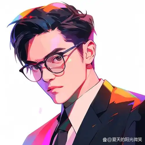 酷酷的眼镜男生头像