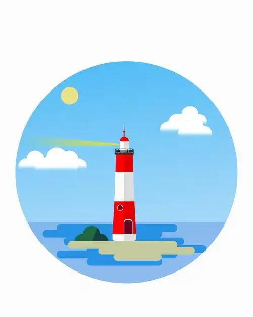 灯塔插画