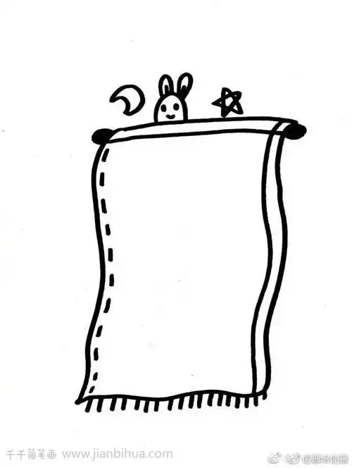 一组创意手帐边框简笔画