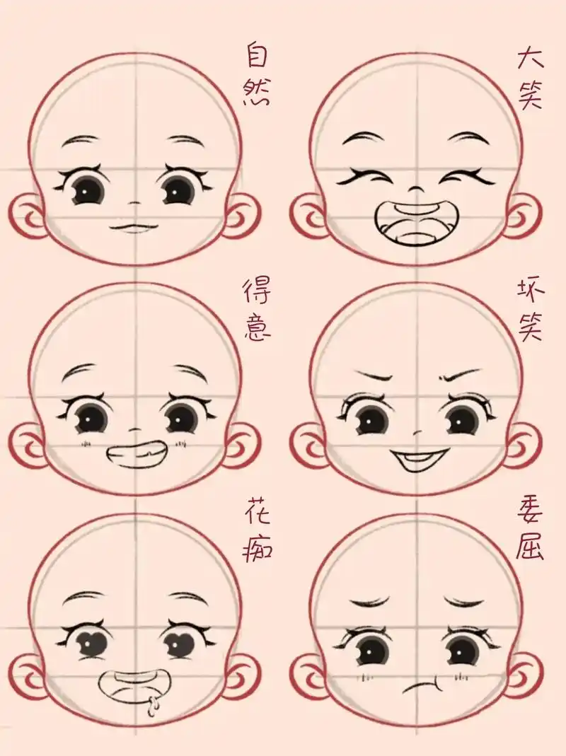 十款q版人物の喜怒哀乐小表情