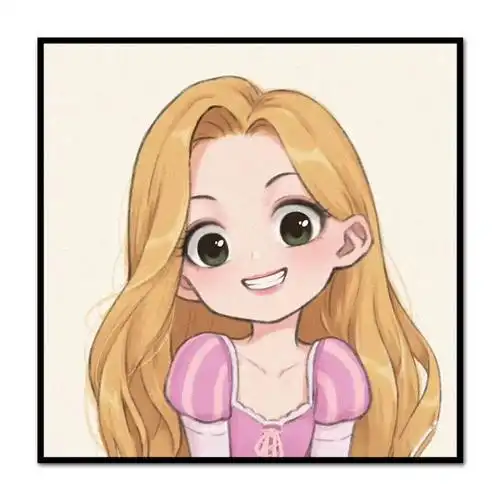 减压卡通动画迪士尼公主diy数字油画手绘填色儿童装饰画油彩画