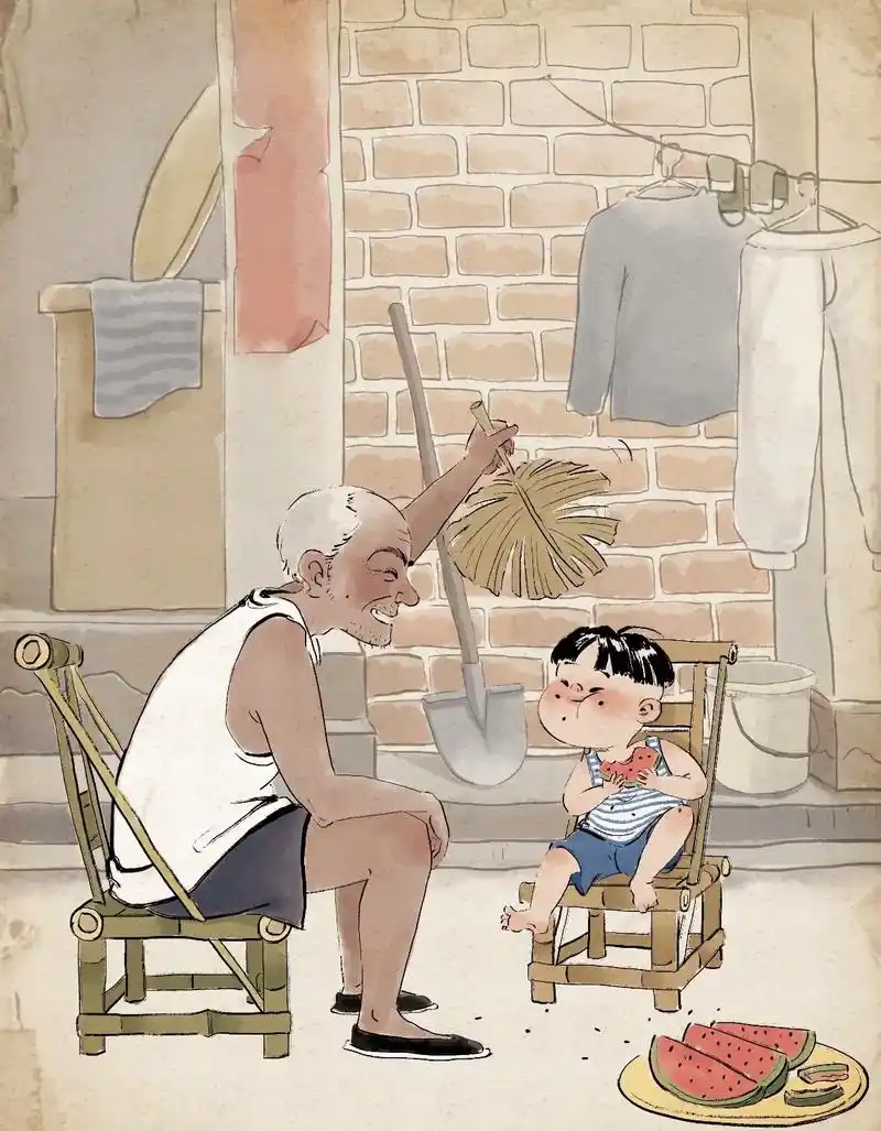 8090的童年系列.#插画 #治愈系 #一起学画画 ##图文 - 抖音