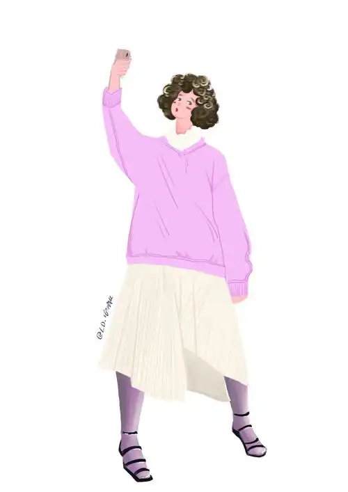 原创插画|ootd|穿搭喜欢的可以到小红书上搜索ld.