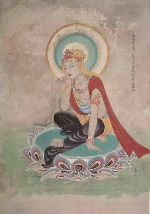 61幅高山笔下的敦煌石窟壁画_年份_尺寸_菩萨