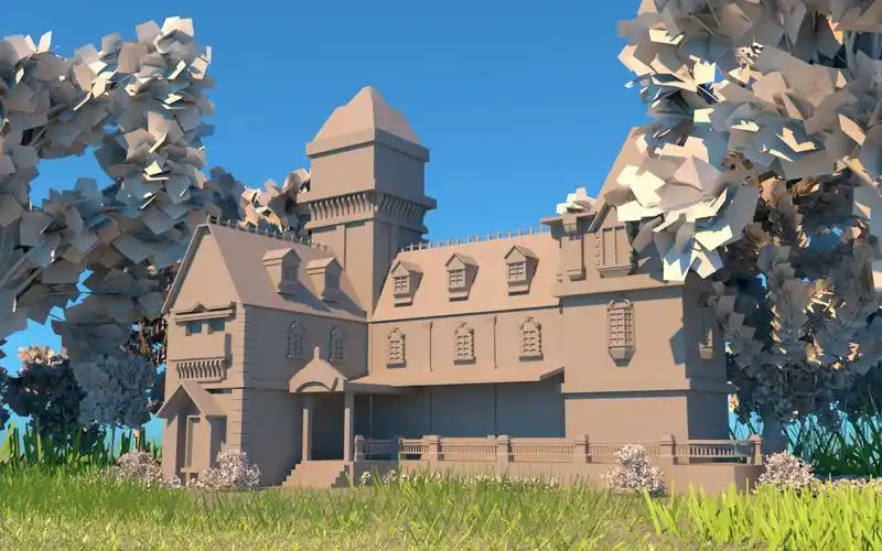 【maya场景建模】卡通动画森林小房子模型制作,场景建模思路讲解