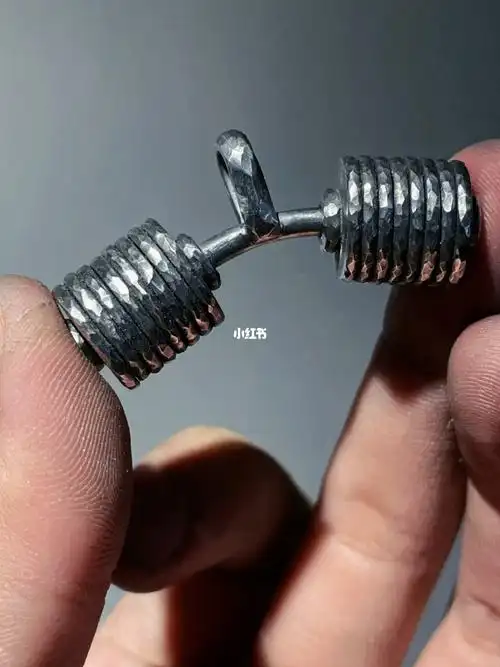 健身必备手工银杠铃吊坠