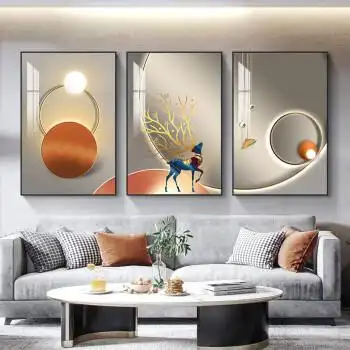 中式挂画孟繁博客厅装饰画沙发背景墙挂画大气轻奢新中式墙画现代简约