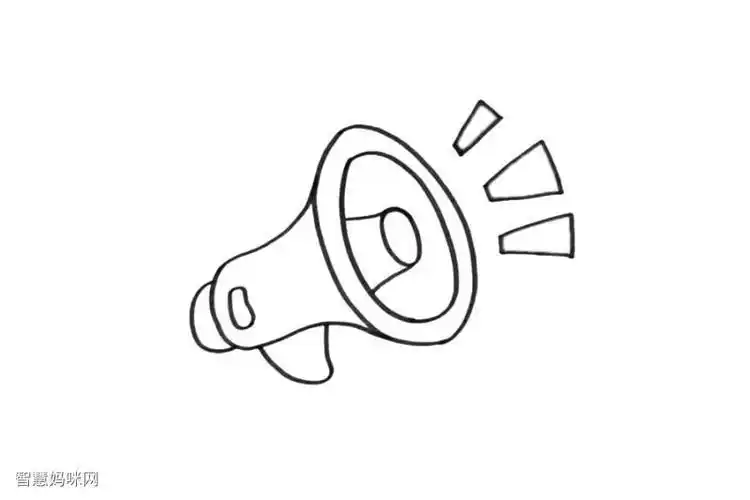 汽车上的喇叭的简笔画