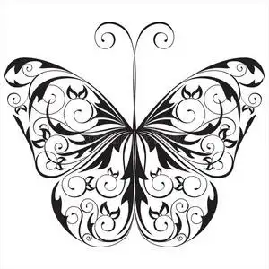 黑白蝴蝶图片-黑白蝴蝶素材-黑白蝴蝶插画-摄图新视界