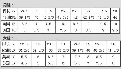 aj短袖裤子童鞋的尺码对照表及13黑红尺码问题