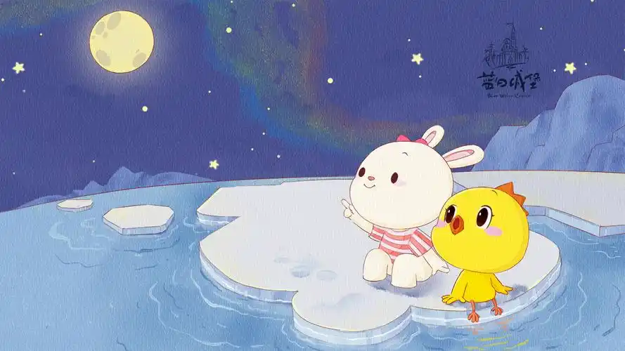 小黄鸡高登北极星空壁纸(1366x768)